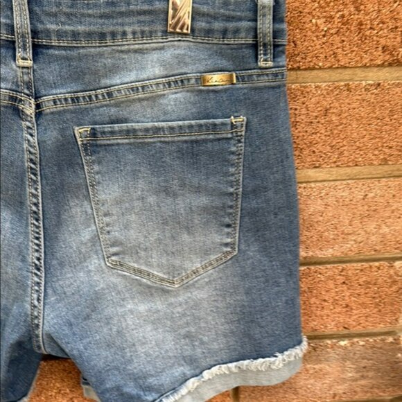 KanCan Blue Distressed Jean Shorts Relaxed Fit - Picture 6 of 9